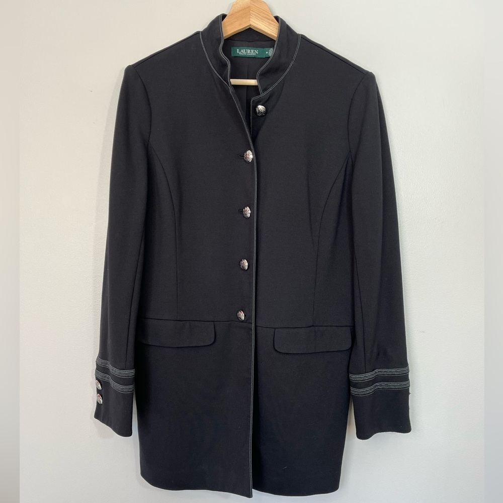Lauren Ralph Lauren Black Military Jacket Coat Women’s Medium